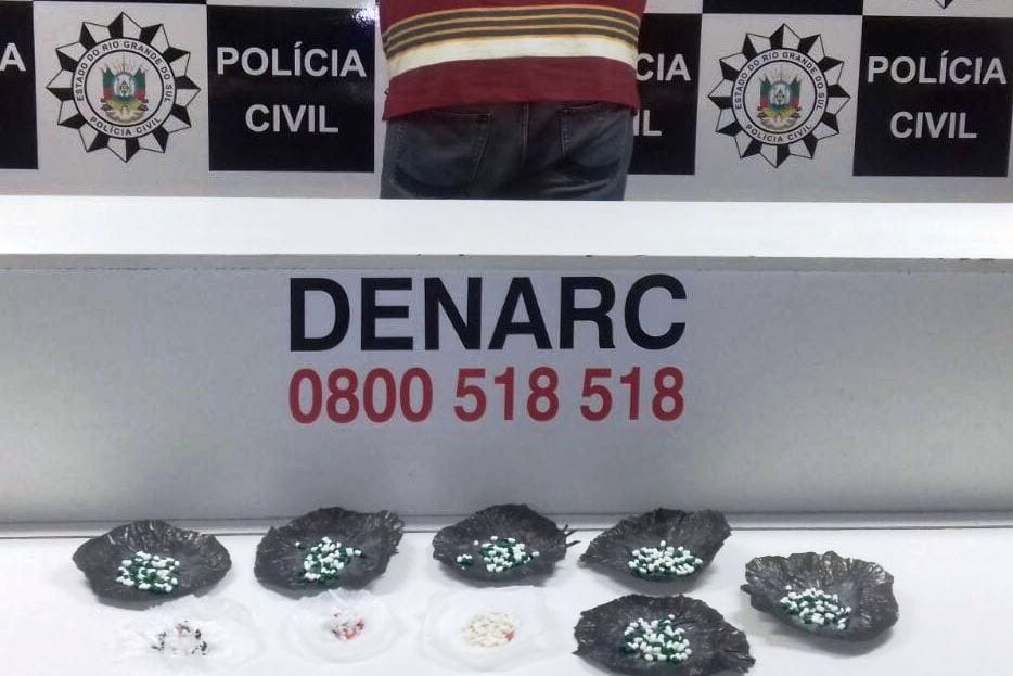 Transe interrompido: Homem preso com drogas sintéticas em Gravataí