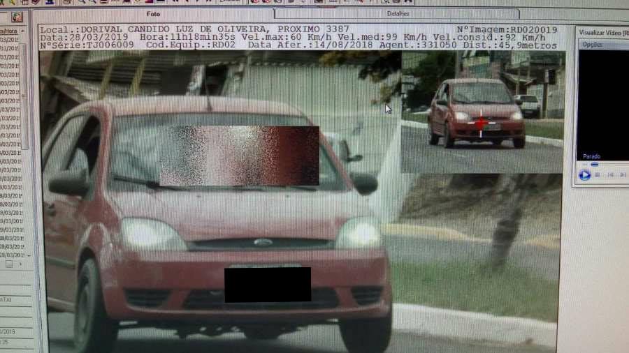 Fiscalização flagra veículo a 99km/h na Dorival de Oliveira