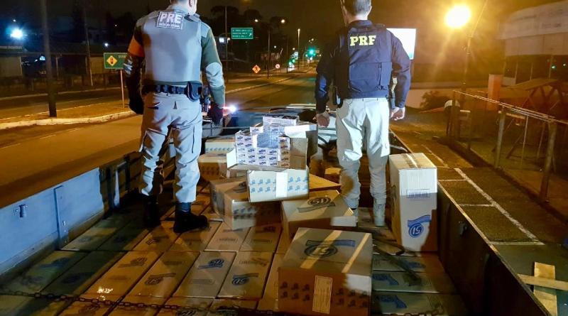 Polícia intercepta carregamento de quase um milhão e dá prejuízo aos contrabandistas em Gravataí