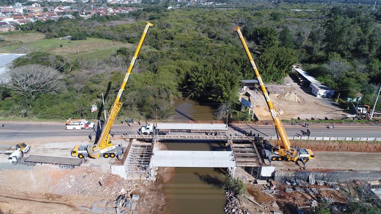 Duplicação das pontes do Parque avança e segunda ponte ganha novas estruturas