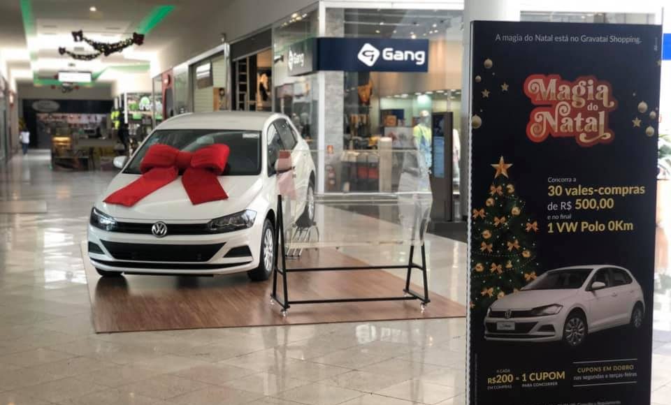 Tem campanha de Natal valendo carro 0km no Gravataí Shopping Center