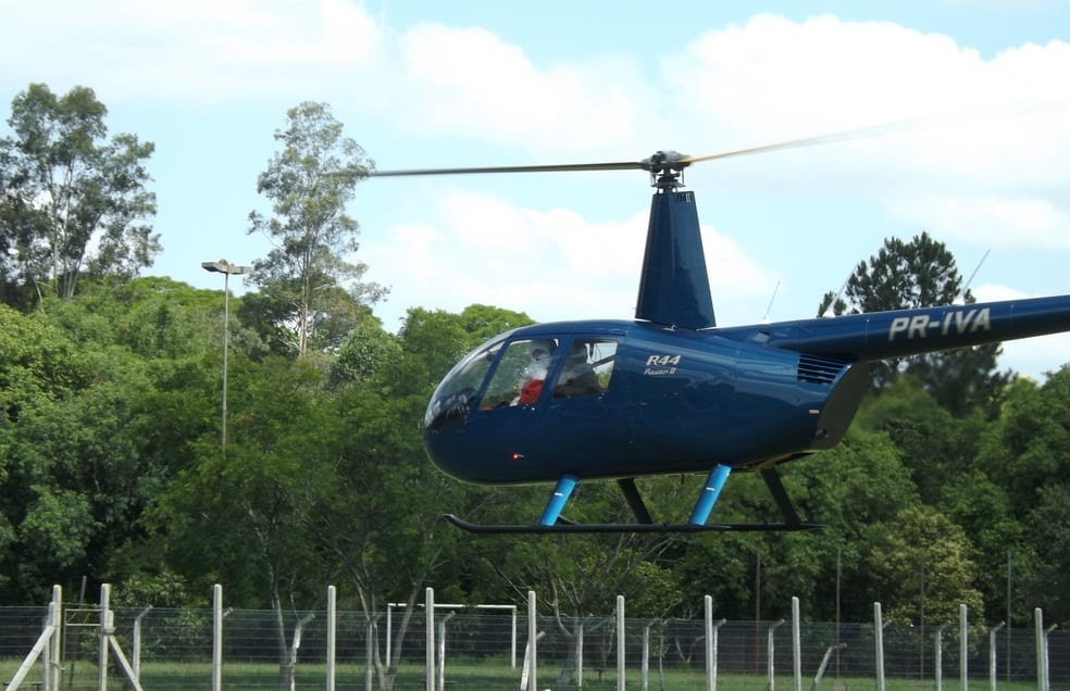 Papai Noel vai chegar no helicóptero da Polícia Civil em Escola de Gravataí
