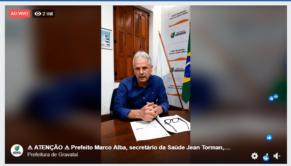 Prefeito Marco Alba confirma suspensão das aulas nas escolas municipais de Gravataí