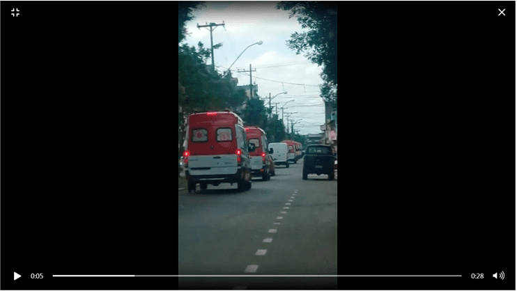 Fake News | Vídeo que mostra ambulâncias saindo de empresa de Gravataí com funcionários infectados é falso