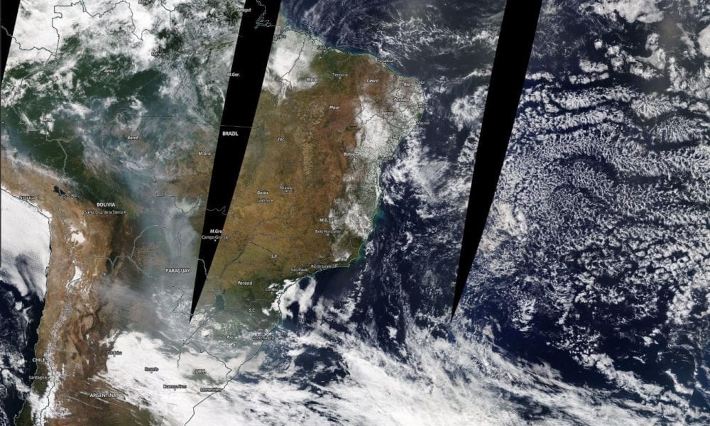 Fumaça das queimadas da Amazônia são registradas em municípios do RS; satélites da NASA confirmam