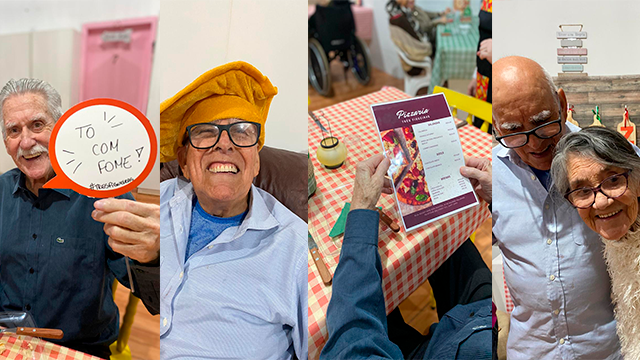 Noite italiana fez a alegria de idosos em residencial geriátrico de Gravataí; assista