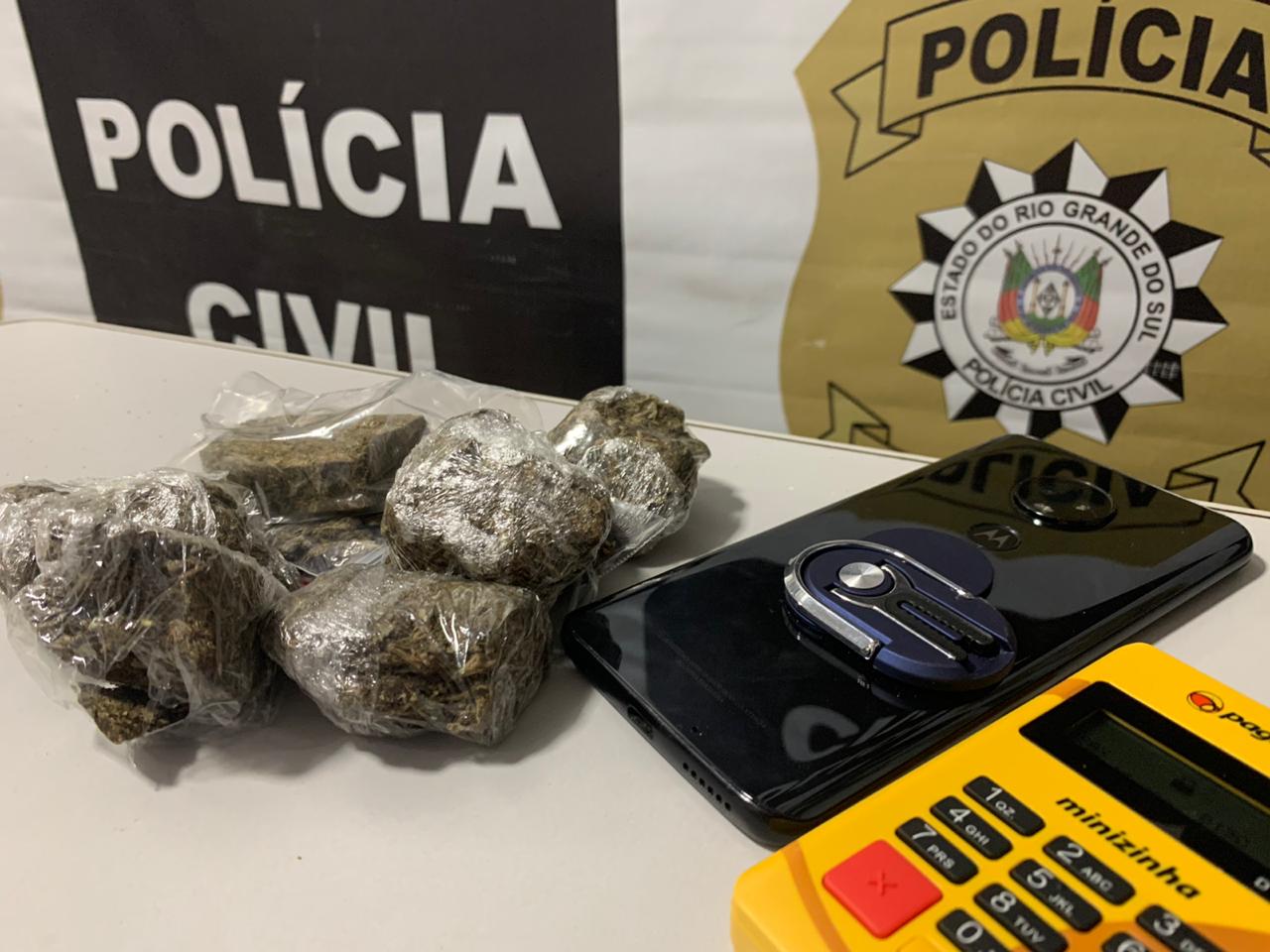 Polícia Civil prende motorista de aplicativo por tele-entrega de drogas em Gravataí