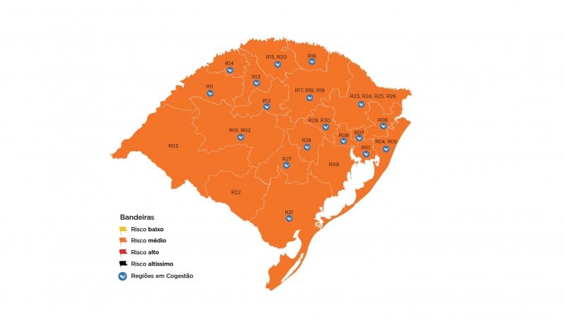 Urgente: Gravataí e todo o Rio Grande do Sul estão sob bandeira laranja