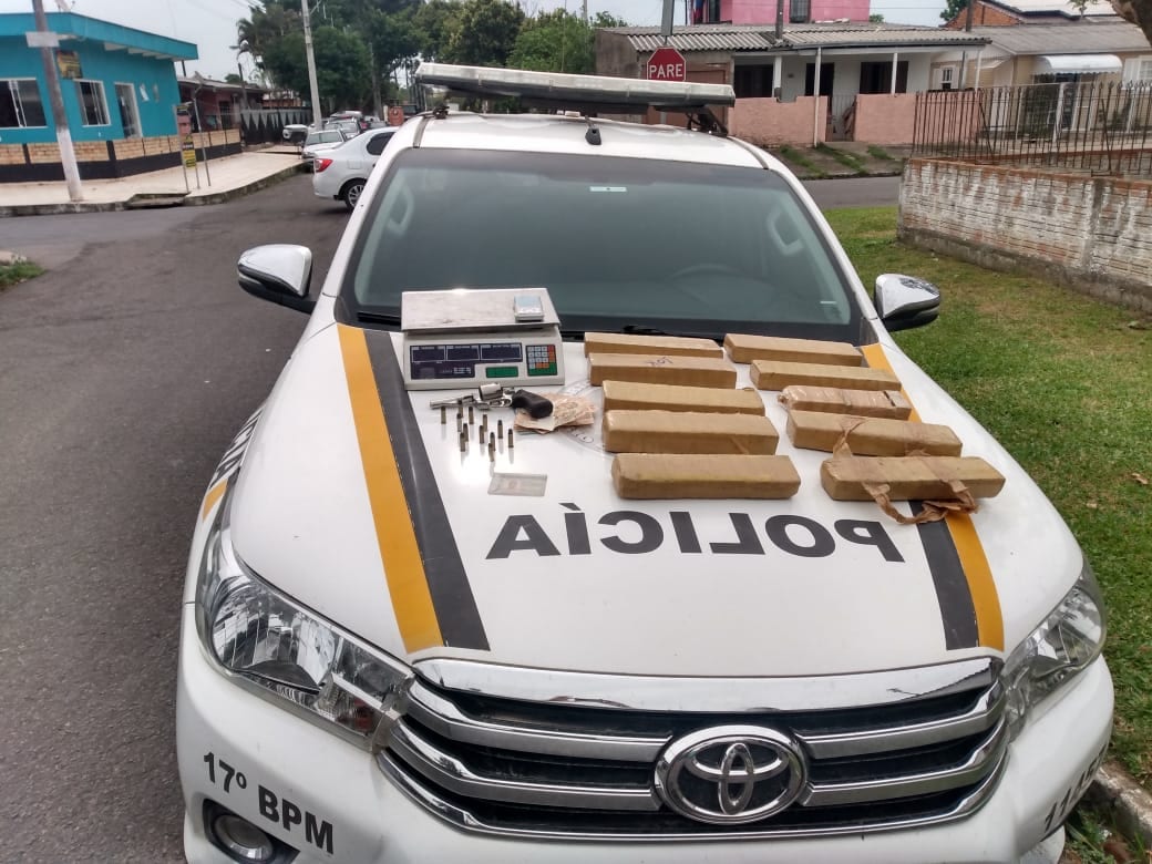 Brigada Militar apreende 10 quilos de maconha e prende homem por tráfico em Gravataí