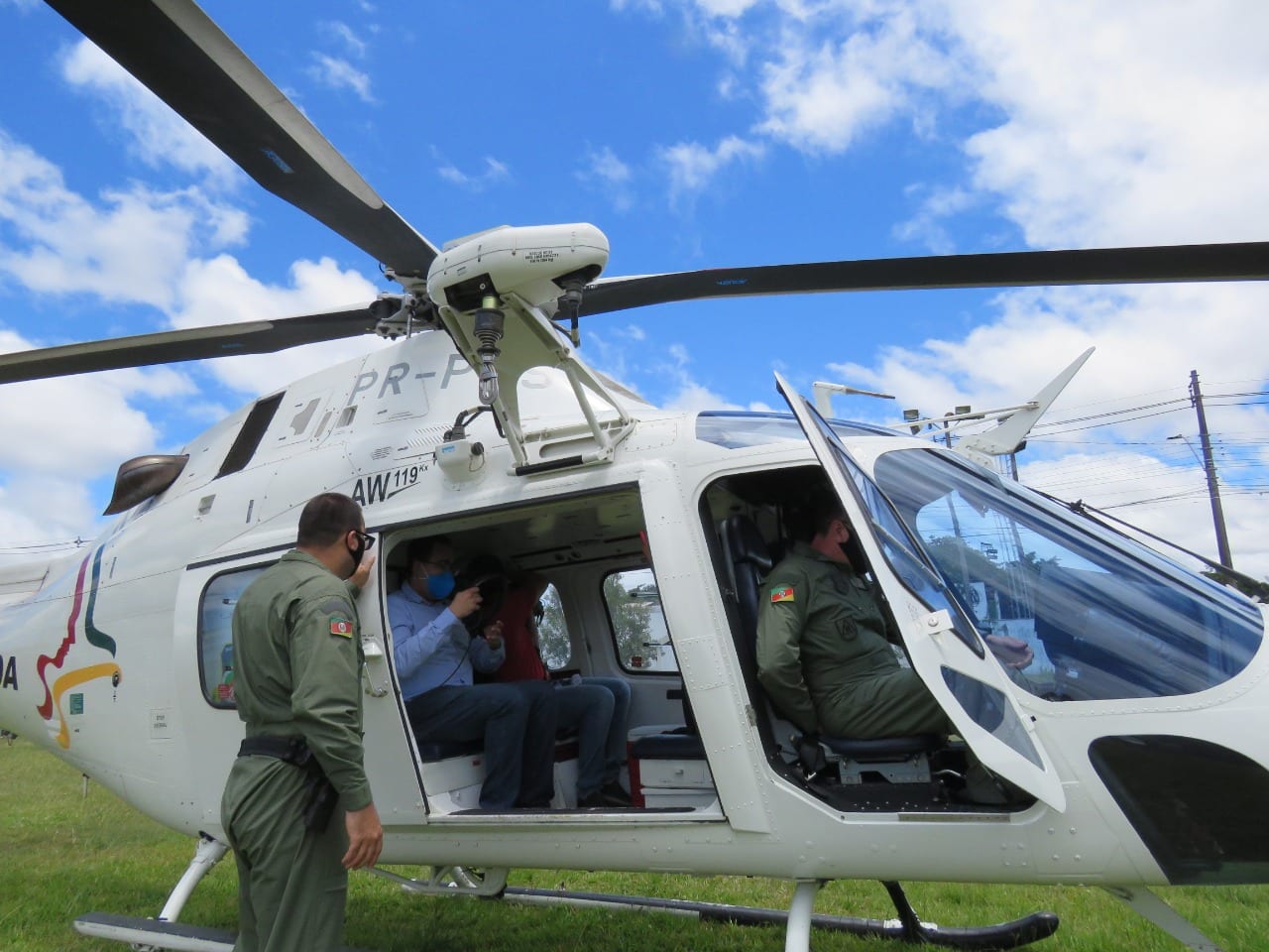 Helicóptero da BM transporta coração de Gravataí a Porto Alegre