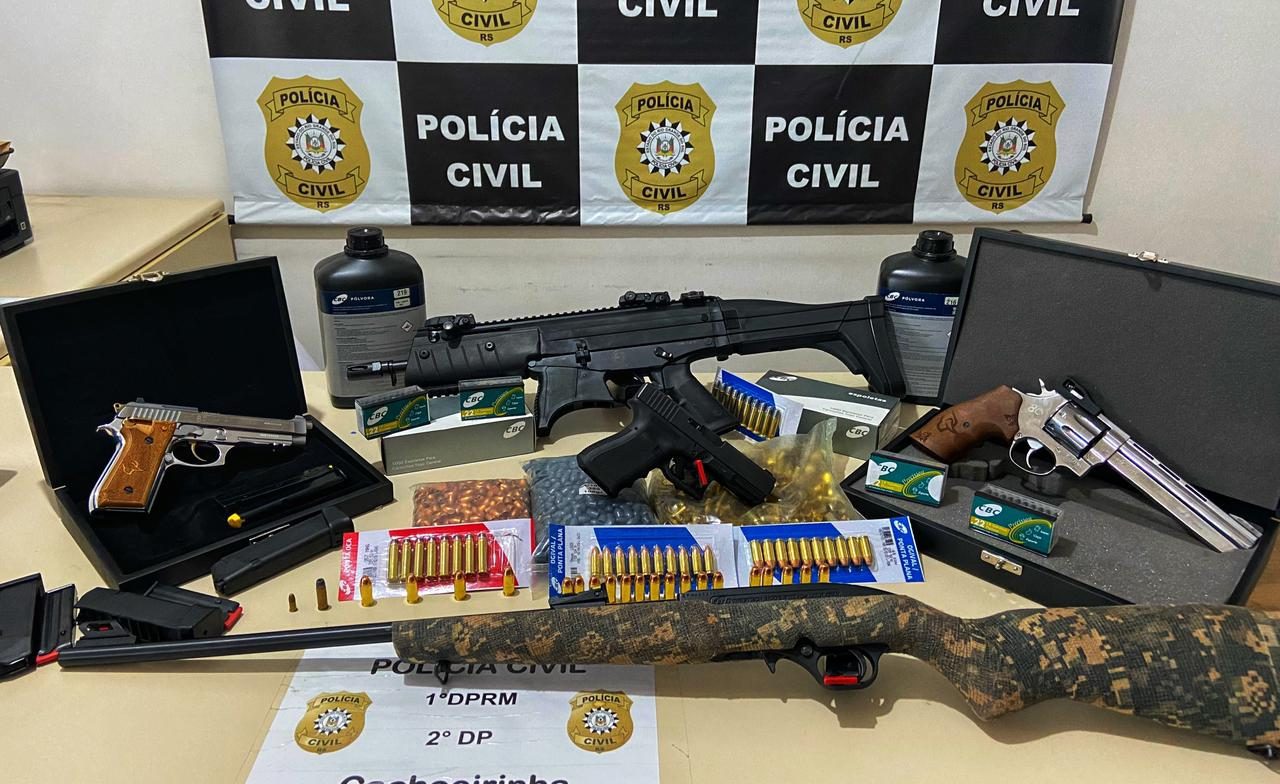Investigação contra suspeito de ataque a tiros em Cachoeirinha localiza arsenal em residência