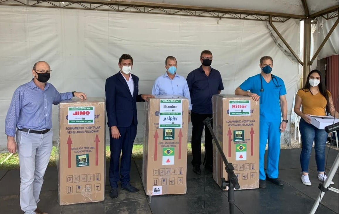 Empresas de Cachoeirinha doam respiradores para o Hospital de Campanha