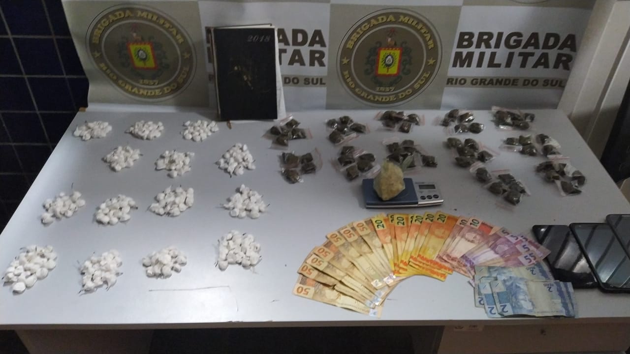 Brigada Militar prende quatro pessoas por tráfico de drogas em Gravataí