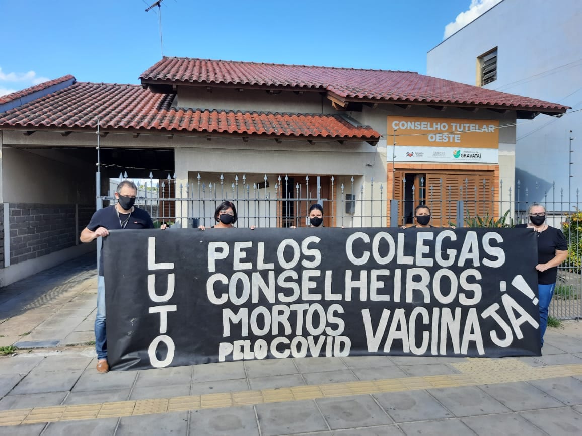 Conselho tutelar de Gravataí adere à manifestação para prioridade na vacinação contra o coronavírus