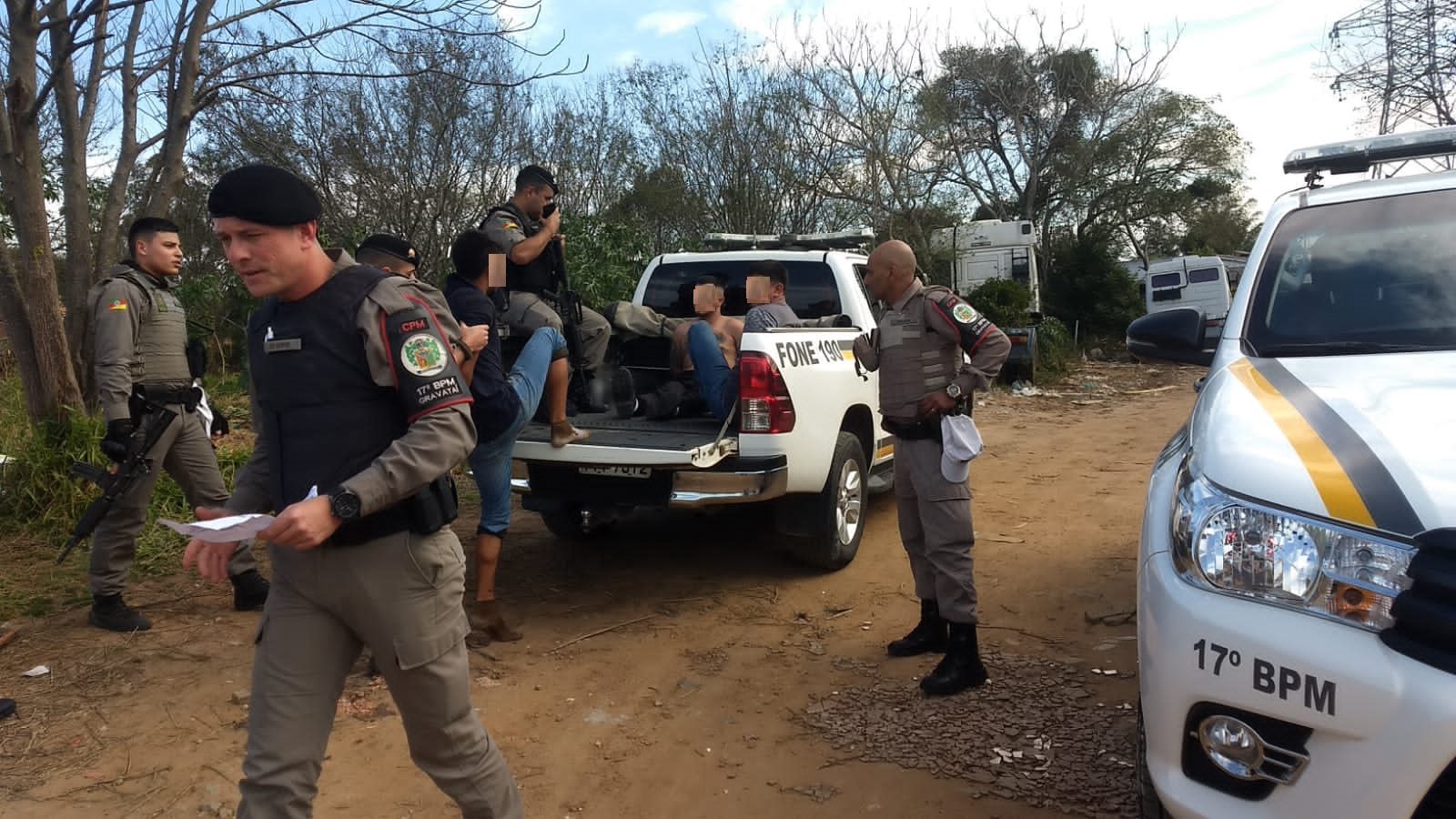 Dois homens são presos após furtar casa de policial militar em Glorinha