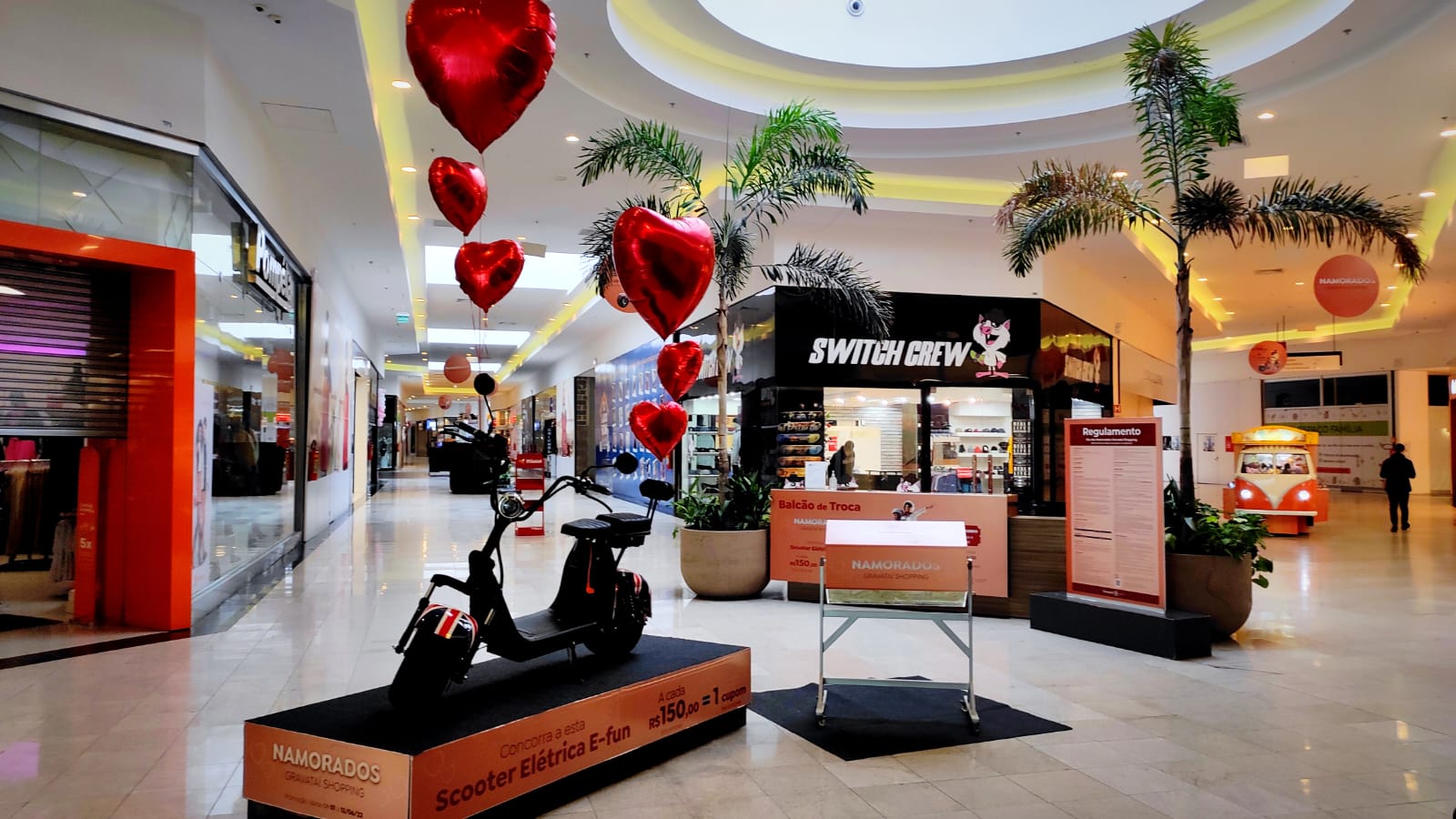 Promoção de Dia dos Namorados do Gravataí Shopping vai sortear uma Scooter Elétrica E-Fun