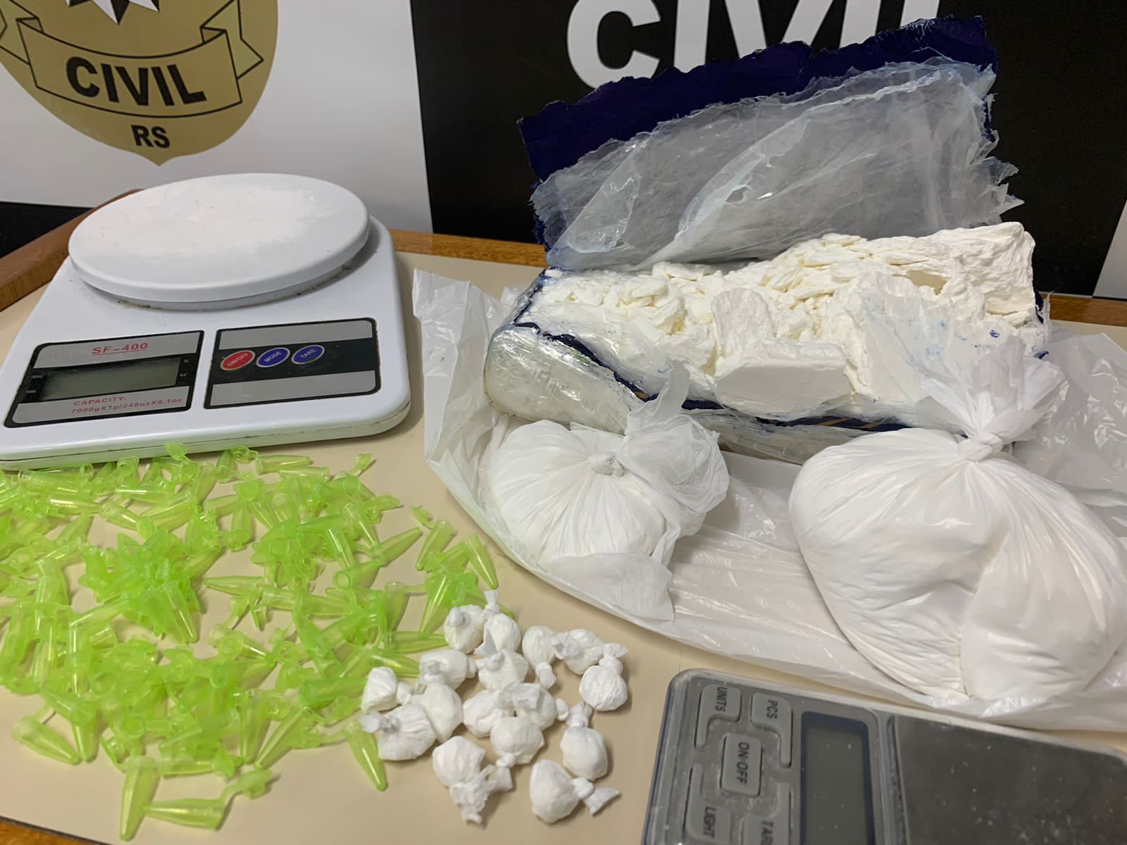 Homem é preso com quase dois quilos de cocaína em Gravataí