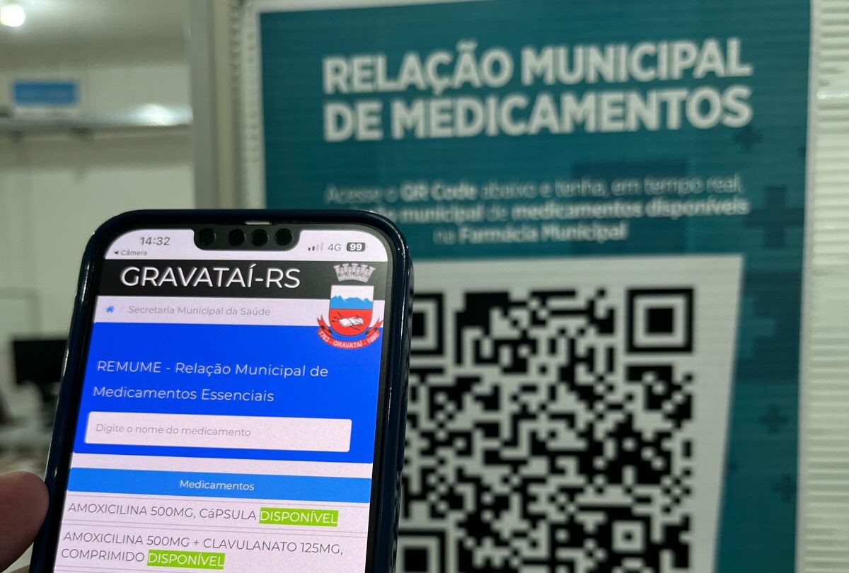 Ferramenta online permite consultar medicamentos disponíveis na Farmácia Municipal de Gravataí
